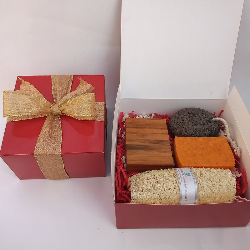 Natural Bathroom Accessories Gift Set